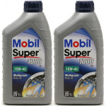 Mobil Super 1000 X1 15W-40 Motoröl 2x 1l = 2 Liter