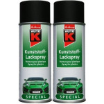 Auto-K Special Kunststoff-Lackspray schwarz, 2x 400 Milliliter