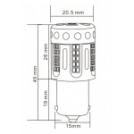 S9 LED 100% Canbus Birne Lampe PY21W Bau15s 1950 Lumen Orange