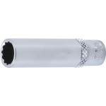 BGS Steckschlüssel-Einsatz Zwölfkant, tief | Antrieb Innenvierkant 6,3 mm (1/4