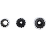 BGS Zündkerzen-Einsatz-Satz Zwölfkant | Antrieb Innenvierkant 10 mm (3/8