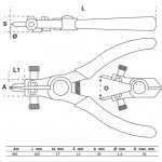 BGS Sprengringzange | für Außensicherungen | 165 mm