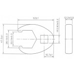 BGS Hahnenfußschlüssel | Antrieb Innenvierkant 12,5 mm (1/2