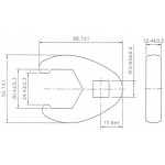 BGS Hahnenfußschlüssel | Antrieb Innenvierkant 12,5 mm (1/2