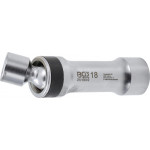 BGS Zündkerzen-Gelenkeinsatz Zwölfkant mit Haltefeder | Antrieb Innenvierkant 10 mm (3/8