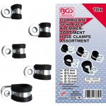 BGS Gummierte Schlauchklemmen-Sortiment | Ø 6 - 16 mm | 18-tlg.