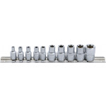 BGS Steckschlüssel-Einsatz-Satz E-Profil | Antrieb Innenvierkant 6,3 mm (1/4