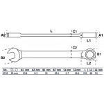 BGS Ratschenring-Maulschlüssel | abwinkelbar | SW 18 mm