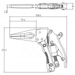BGS Langbeck-Gripzange | mit Pistolengriff | 170 mm