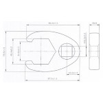BGS Hahnenfußschlüssel | Antrieb Innenvierkant 20 mm (3/4