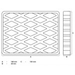 BGS Gummiauflage | für Hebebühnen | 160 x 120 x 20 mm