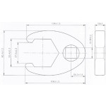 BGS Hahnenfußschlüssel | Antrieb Innenvierkant 20 mm (3/4