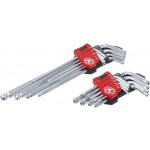 BGS Winkelschlüssel-Satz | lang | T-Profil (für Torx) T10 - T50 / Innensechskant 1,5 - 10 mm | 18-tlg.