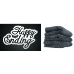 Chemical Guys Happy Ending Edgeless Microfiber Towel, Black