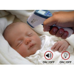 BGS Stirn-Fieber-Thermometer | kontaktlos, Infrarot | für Personen + Objekt-Messung | 0 - 100°