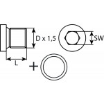 Ölablassschraube M22 x 1,5 x 14,5, mit Dichtring, Stahl verzinkt 1Stk.