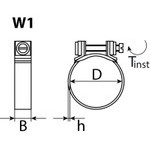 Norma Schelle Breite 7 mm, Durchmesser 8mm, Edelstahl 3Stk.