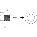 Ölablassschraube M14 x 1,5 x 14, mit Dichtring, Stahl verzinkt 1Stk.