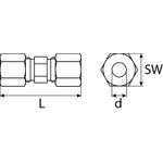 Schneidringverbinder universal 4,75mm, ohne Bördeln, 10Stk.