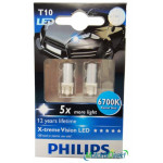 Philips W5W LED T10 12V 1W 6700K X-treme Vision 2st.