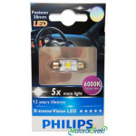 Philips C5W LED Festoon 12V 1W 6000K BlueVision 1st.
