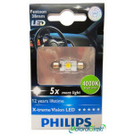 Philips C5W LED Festoon 12V 1W 4000K White Vision 1st.