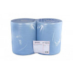 Putzpapier-Rollen, 36cm, 2-lg., blau 1000 Blatt, verklebt, Recyclingpapier 2 Rollen