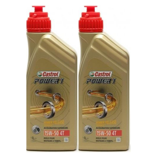 Castrol Power 1 4T 15W-50 Motorrad Motoröl 2x 1l = 2 Liter