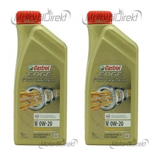Castrol Edge Professional Fluid Titanium V 0W-20 Motoröl 2x 1l = 2 Liter