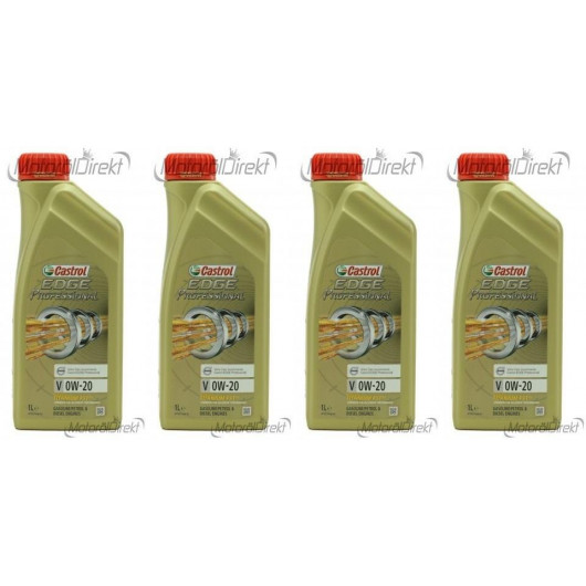 Castrol Edge Professional Fluid Titanium V 0W-20 Motoröl 4x 1l = 4 Liter