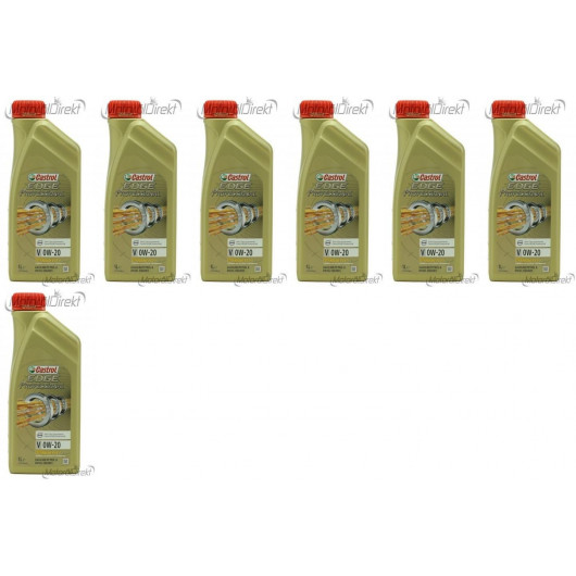 Castrol Edge Professional Fluid Titanium V 0W-20 Motoröl 7x 1l = 7 ...