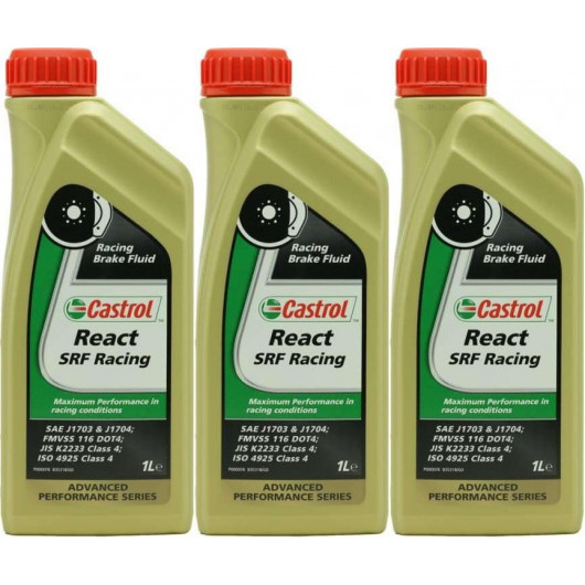 Castrol React SRF Racing Bremsflüssigkeit 3x 1l = 3 Liter