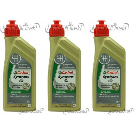 Castrol Syntrans FE 75W Schaltgetriebeöl 3x 1l = 3 Liter