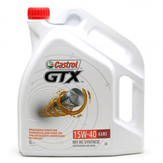 Castrol GTX 15W-40 A3/B3 Motoröl 5l Kanne