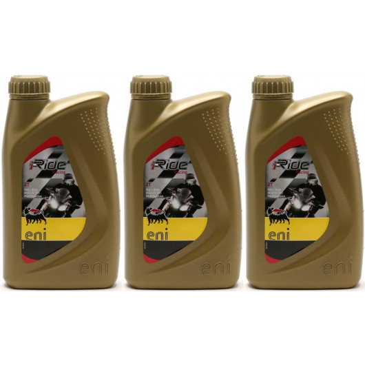 ENI i-Ride racing 2t vollsynthetisches Motorrad Motoröl 3x 1l = 3 Liter