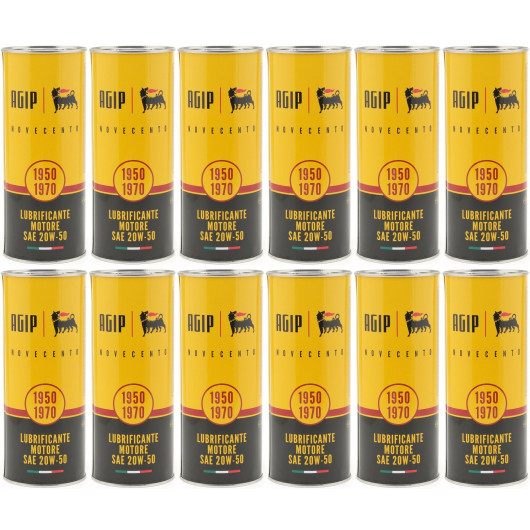 Eni AGIP Novecento 20W-50 (Ex i-Sint classic) 20W-50 Motoröl 12x 1l = 12 Liter