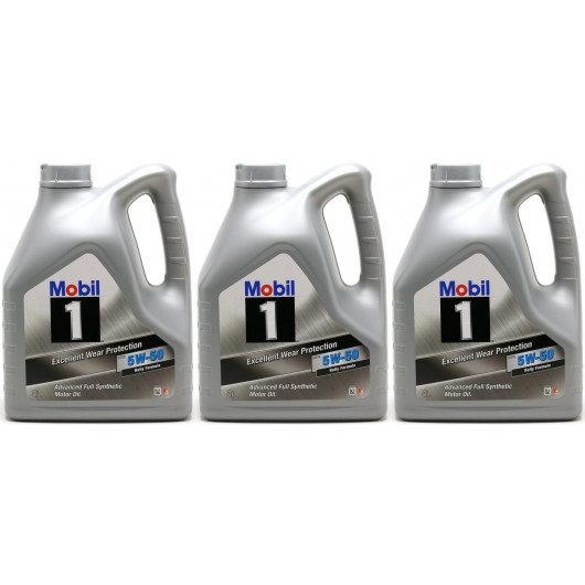 Mobil 1 FS X1 5W-50 Motoröl ( ehem. PEAK LIFE ) 3x 4l = 12 Liter