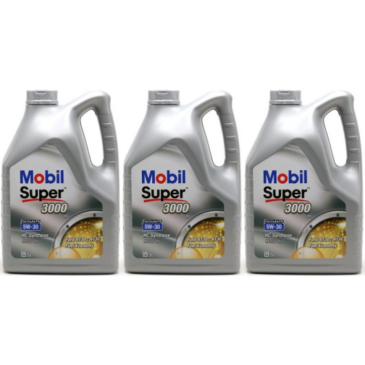 Mobil Super 3000 X1 Formula FE 5W-30 Motoröl 3x 5 = 15 Liter - SAE 5W ...