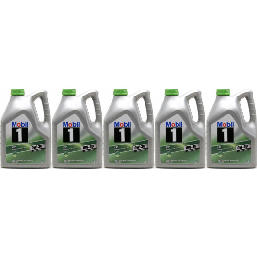 Mobil 1 ESP 0W-30 (504.00/ 507.00) Motoröl 5x 5 = 25 Liter