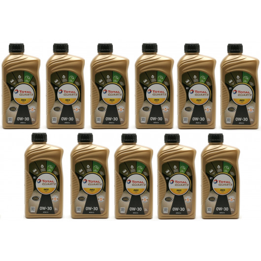 TOTAL QUARTZ INEO FIRST 0W-30 Motoröl – 7 Liter, ACEA C1, PSA B71 2312/2302, Für Viele Marken