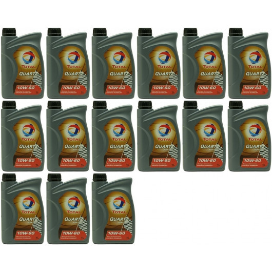 Total Quartz Racing 10W-60 Motoröl 15x 1l = 15 Liter
