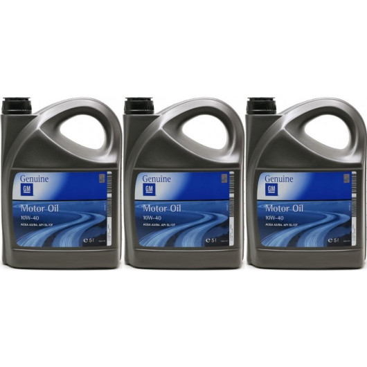Original GM Opel 10W-40 Diesel & Benziner Motoröl 3x 5 = 15 Liter
