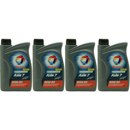 Total Transmission Axle 7 80W90 Universal Getriebeöl 4x 1l = 4 Liter