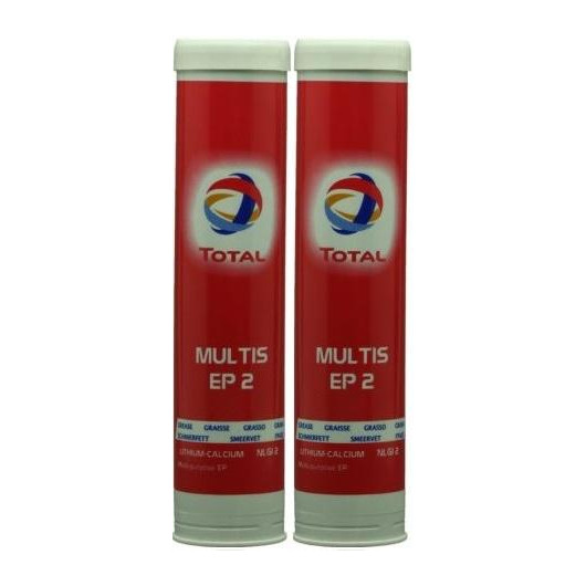 Total Multis EP 2 Mehrzweck-Hochdruckfett Braun Fett Kartusche 2x 400 Gramm