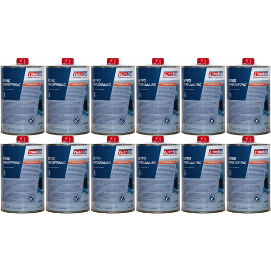 EUROLUB Nitroverdünnung, Verdünner 12x 1l = 12 Liter