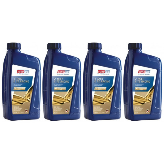 EUROLUB 2 TZ Racing vollsynthetisches 2-Takt Motorrad Motoröl 4x 1l = 4 Liter