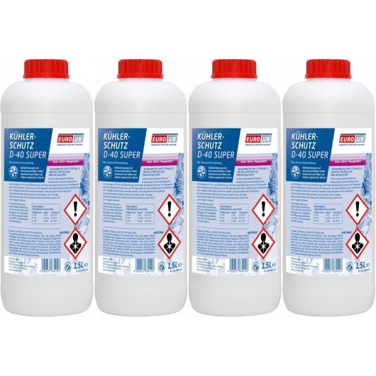 Eurolub Kühlerfrostschutz D-40 Super Konzentrat 4 x 1,5 = 6 Liter