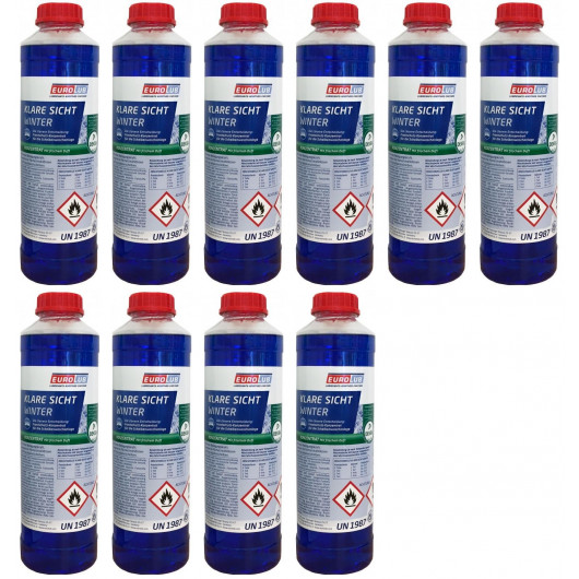 EUROLUB Scheibenfrostschutz Klare Sicht Winter Konzentrat -60°C 10x 1l=10 Liter