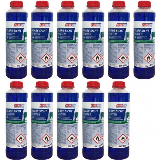 EUROLUB Scheibenfrostschutz Klare Sicht Winter Konzentrat -60°C 11x 1l=11 Liter