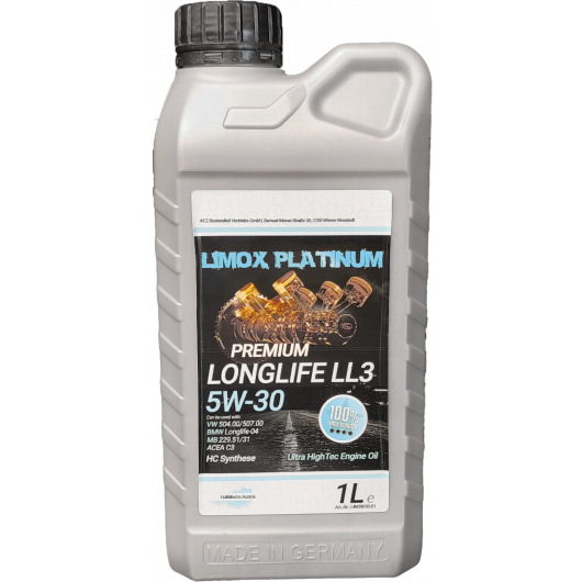LIMOX Platinum Longlife LL3 5W-30 Motoröl 1Liter